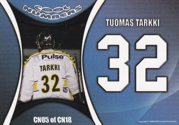 2008-09 Cardset Finland - Cool Numbers Blue #CN05 Tuomas Tarkki Back