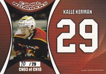 2008-09 Cardset Finland - Cool Numbers Red #CN03 Kalle Kerman Back