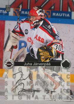 2008-09 Cardset Finland - Signature Sensations #JuJ Juha Järvenpää Front