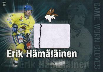 2008-09 Cardset Finland - Game-Worn Gloves #EH1 Erik Hämäläinen Front