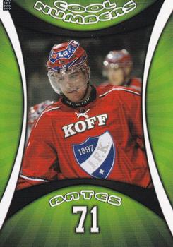 2008-09 Cardset Finland - Cool Numbers Green #CN15 Shawn Bates Front