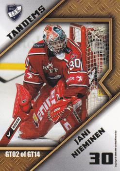 2008-09 Cardset Finland - Goalie Tandems #GT02 Juha Pitkämäki / Jani Nieminen Back