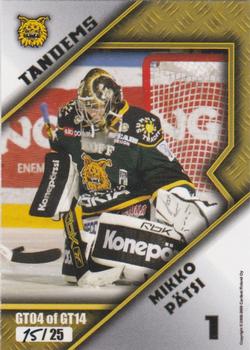2008-09 Cardset Finland - Goalie Tandems Gold #GT04 Hannu Toivonen / Mikko Pätsi Back