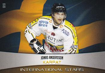 2008-09 Cardset Finland - International Stars Yellow #IS01 Jonas Andersson Front