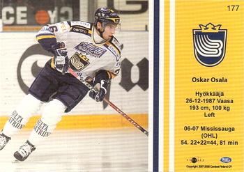 2007-08 Cardset Finland #177 Oskar Osala Back