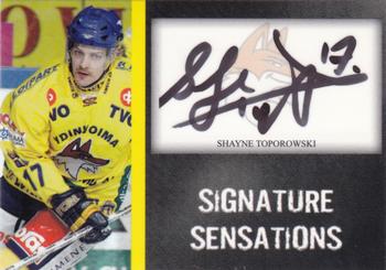 2007-08 Cardset Finland - Signature Sensations #ST Shayne Toporowski Front