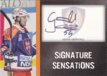 2007-08 Cardset Finland - Signature Sensations #JG Janne Grönvall Front