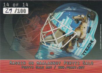 2007-08 Cardset Finland - Mad Masks - Red #14 Juha Kuokkanen Back