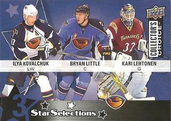 2009-10 Collector's Choice #202 Bryan Little / Kari Lehtonen / Ilya Kovalchuk Front