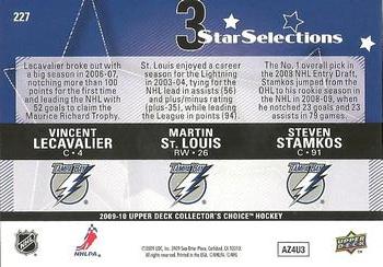 2009-10 Collector's Choice #227 Martin St. Louis / Vincent Lecavalier / Steven Stamkos Back