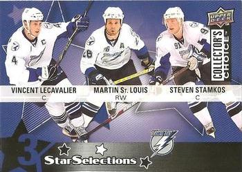 2009-10 Collector's Choice #227 Martin St. Louis / Vincent Lecavalier / Steven Stamkos Front
