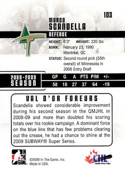 2009-10 In The Game Heroes and Prospects #103 Marco Scandella Back