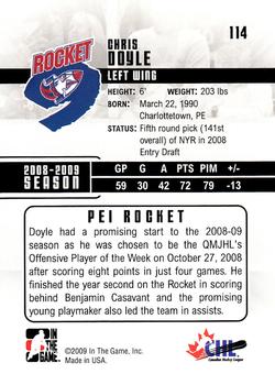 2009-10 In The Game Heroes and Prospects #114 Chris Doyle Back