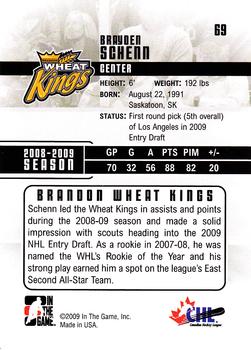 2009-10 In The Game Heroes and Prospects #69 Brayden Schenn Back