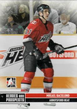 2009-10 In The Game Heroes and Prospects #159 Mikael Backlund Front