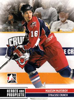 2009-10 In The Game Heroes and Prospects #34 Maksim Mayorov Front