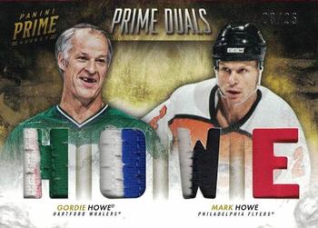 2013-14 Panini Prime - Prime Duals Prime #D-HH Gordie Howe / Mark Howe Front