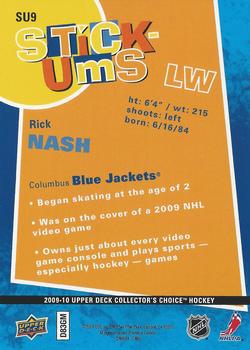 2009-10 Collector's Choice - Stick-Ums #SU9 Rick Nash Back