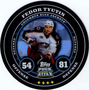 2009-10 Topps Puck Attax - Black Foil #NNO Fedor Tyutin Front
