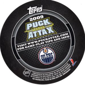 2009-10 Topps Puck Attax - Gold Foil #NNO Sheldon Souray Back