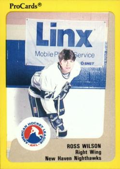 1989-90 ProCards AHL #17 Ross Wilson Front