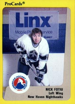 1989-90 ProCards AHL #20 Nick Fotiu Front