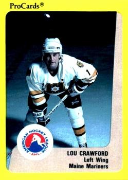 1989-90 ProCards AHL #56 Lou Crawford Front