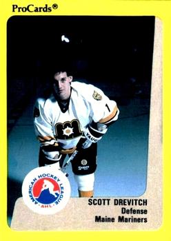 1989-90 ProCards AHL #76 Scott Drevitch Front