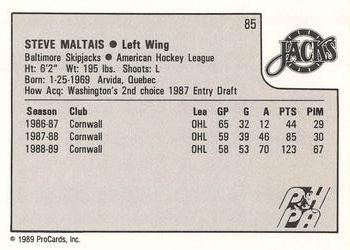 1989-90 ProCards AHL #85 Steve Maltais Back