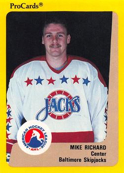 1989-90 ProCards AHL #86 Mike Richard Front