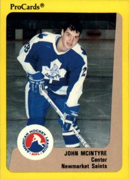 1989-90 ProCards AHL #121 John McIntyre Front