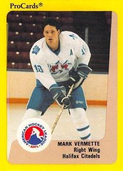 1989-90 ProCards AHL #163 Mark Vermette Front
