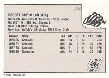1989-90 ProCards AHL #256 Robert Ray Back