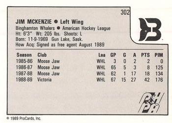 1989-90 ProCards AHL #302 Jim McKenzie Back