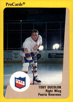 1989-90 ProCards IHL #12 Toby Ducolon Front