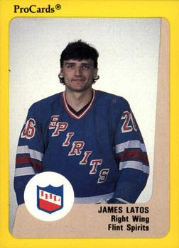 1989-90 ProCards IHL #30 James Latos Front