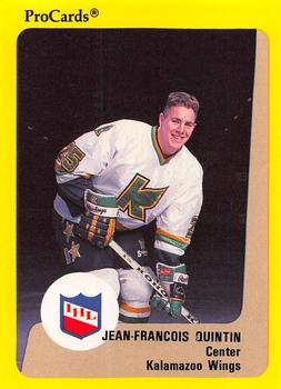 1989-90 ProCards IHL #97 Jean-Francois Quintin Front