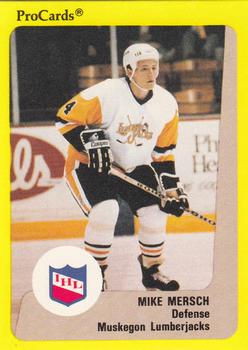 1989-90 ProCards IHL #161 Mike Mersch Front