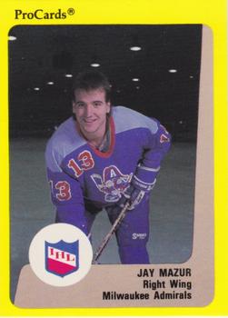 1989-90 ProCards IHL #176 Jay Mazur Front