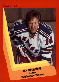 1990-91 ProCards AHL/IHL #4 Len Hachborn Front
