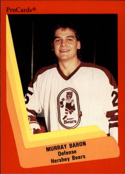 1990-91 ProCards AHL/IHL #35 Murray Baron Front