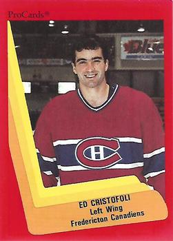 1990-91 ProCards AHL/IHL #72 Ed Cristofoli Front