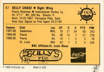 1990-91 ProCards AHL/IHL #87 Kelly Chase Back