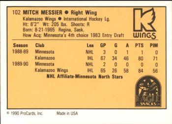 1990-91 ProCards AHL/IHL #102 Mitch Messier Back