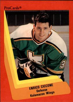 1990-91 ProCards AHL/IHL #120 Enrico Ciccone Front