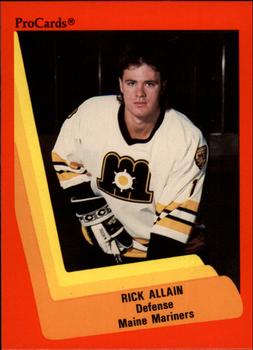 1990-91 ProCards AHL/IHL #139 Rick Allain Front