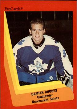 1990-91 ProCards AHL/IHL #167 Damian Rhodes Front
