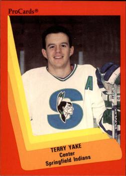 1990-91 ProCards AHL/IHL #186 Terry Yake Front