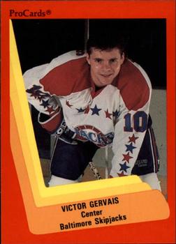 1990-91 ProCards AHL/IHL #201 Victor Gervais Front