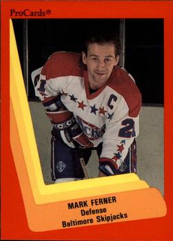 1990-91 ProCards AHL/IHL #208 Mark Ferner Front